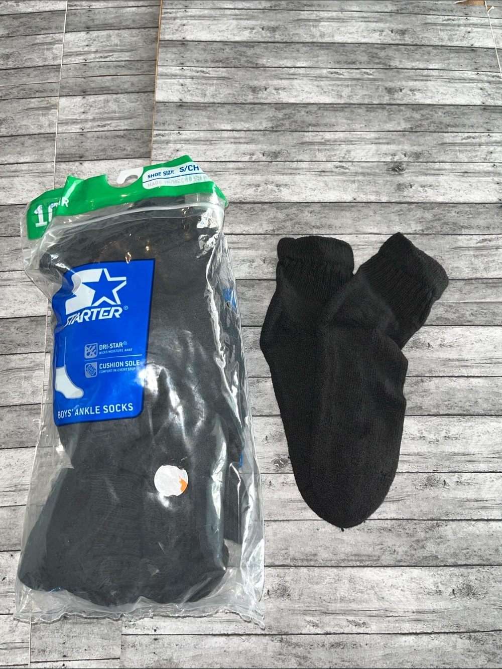 STARTER Black Ankle Athletic Socks - 10 Pack
